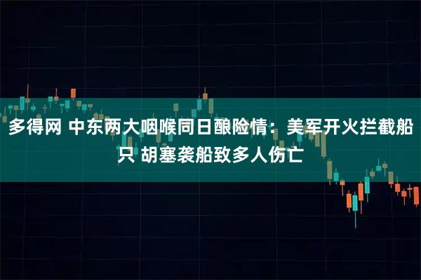 多得网 中东两大咽喉同日酿险情：美军开火拦截船只 胡塞袭船致多人伤亡