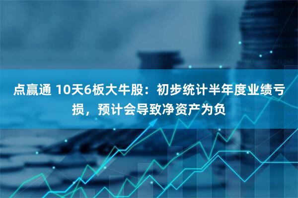 点赢通 10天6板大牛股：初步统计半年度业绩亏损，预计会导致净资产为负