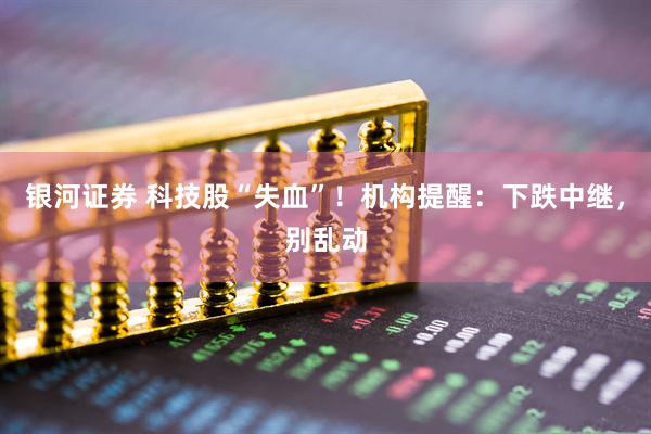 银河证券 科技股“失血”！机构提醒：下跌中继，别乱动